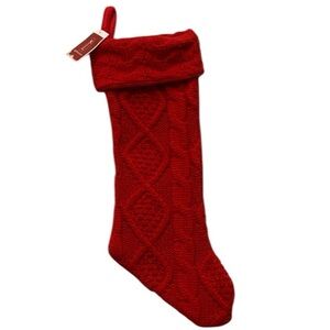 Northlight Red Cable Knot Sweater Christmas Stocking Stocking Stuffers New Tag
